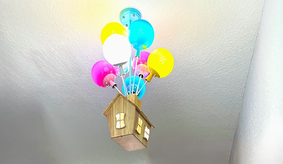 More special touches, do you recognize this house on its way to Paradise Falls?