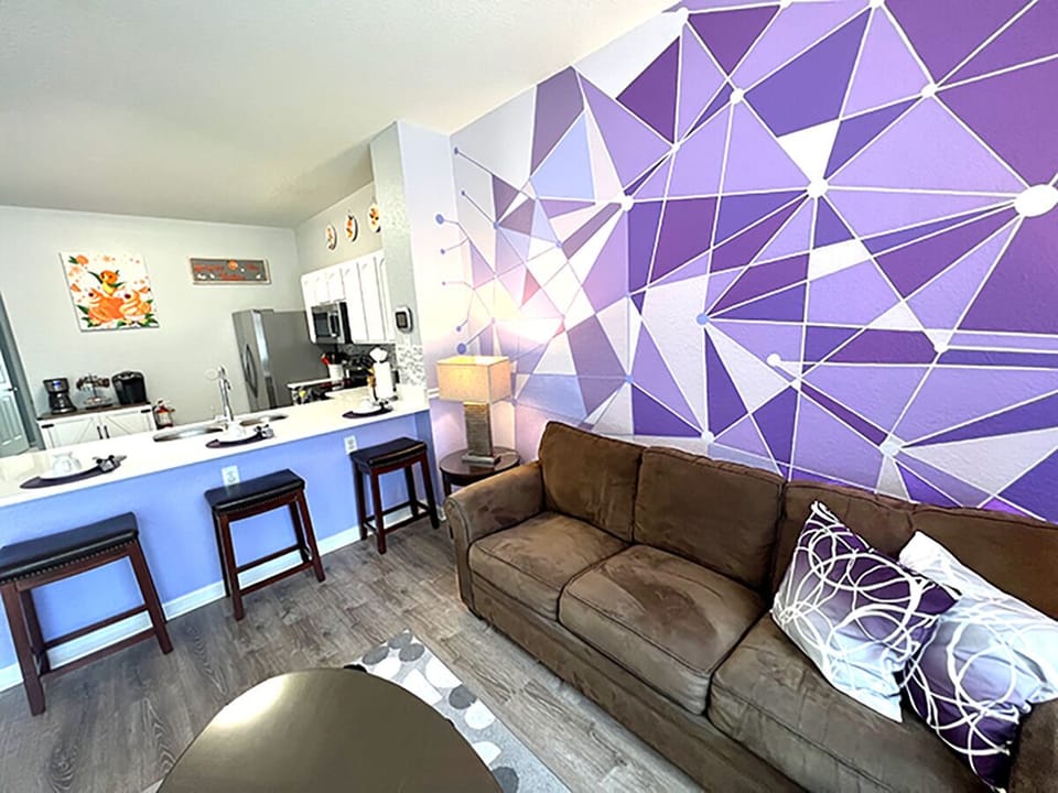 Plenty of comfy seating with a queen sleeper sofa for 2.