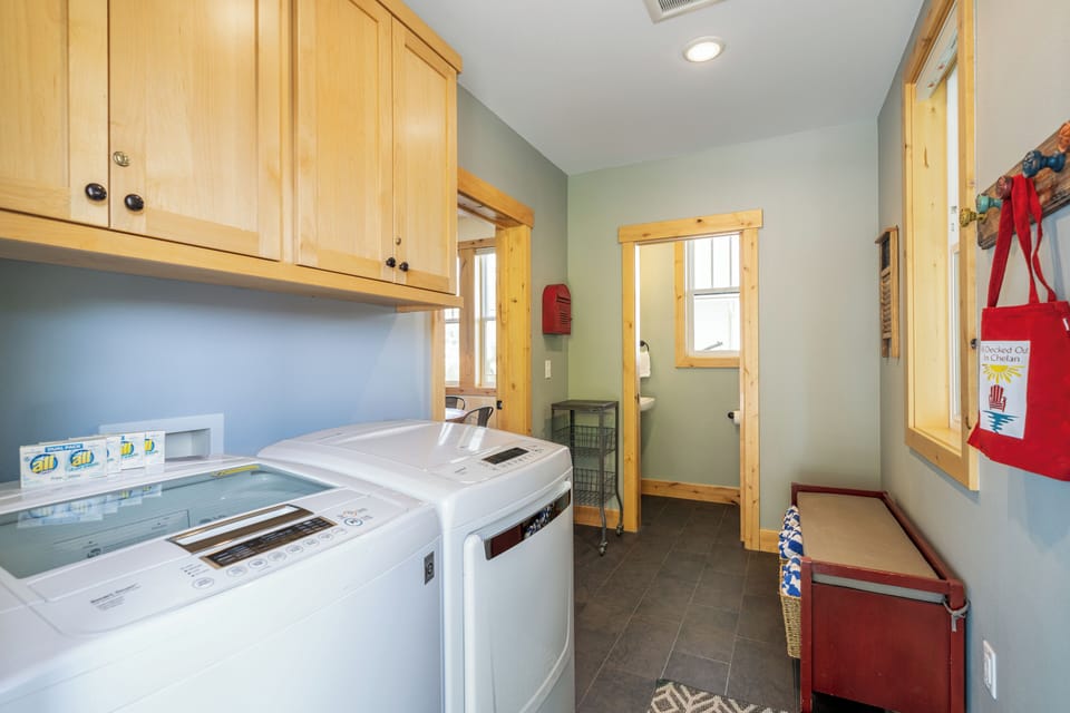Laundry room and guest bath