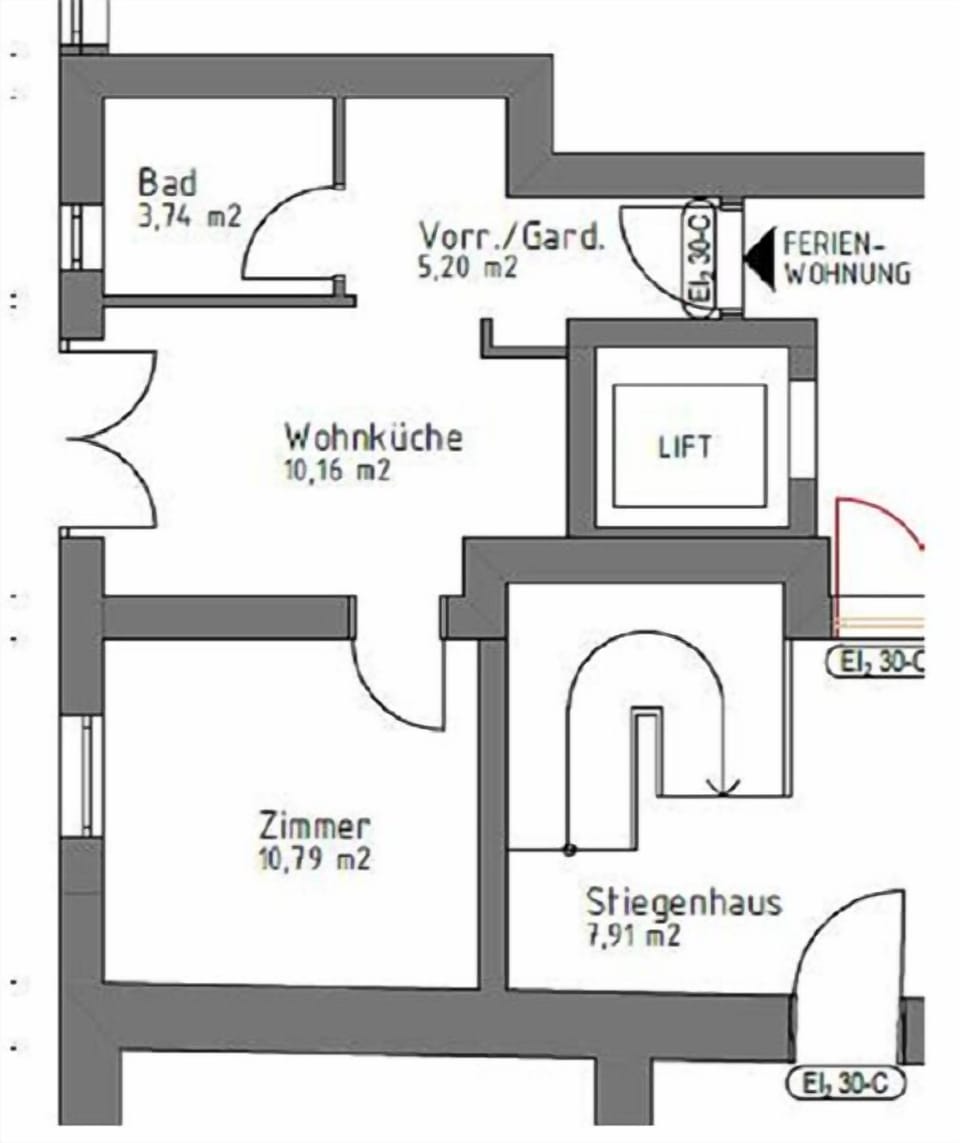 Comfort Apartment, 1 Queen Bed, Non Smoking | Floor plan