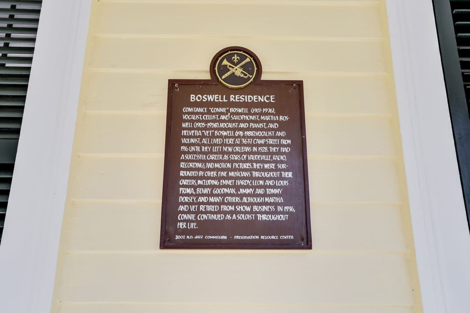 The historic "Boswell Residence," named after the famous singing sisters
