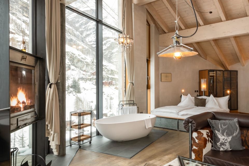 Matterhorn Roof Suite, Balcony (Matterhorn view) | Premium bedding, in-room safe, individually decorated, desk