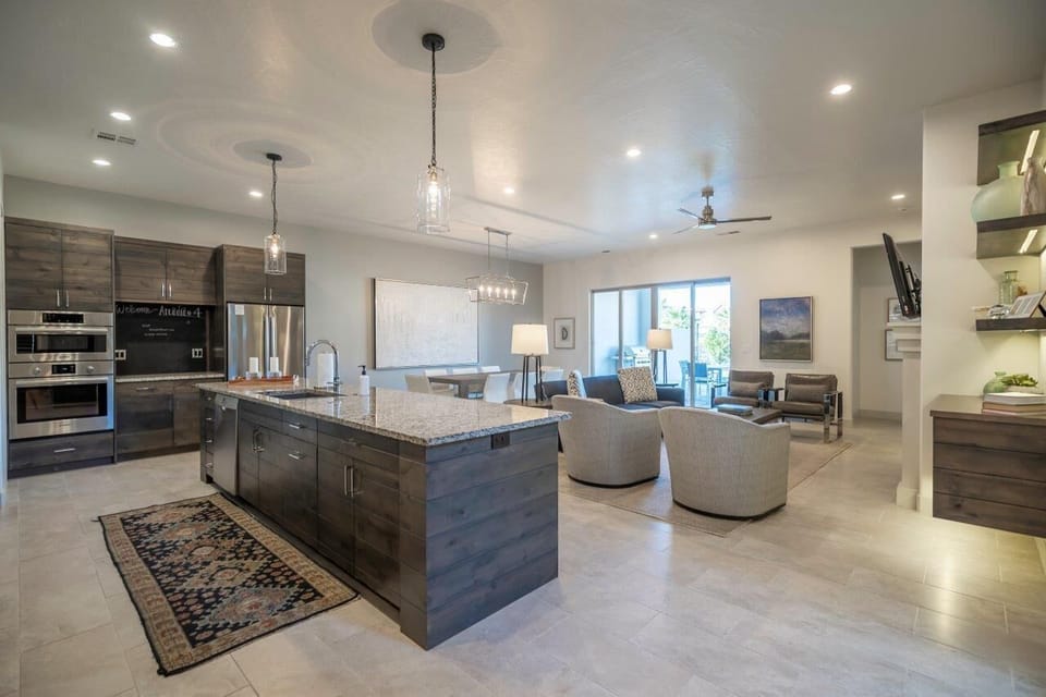 Spacious open concept living areas are the perfect place to gather groups together