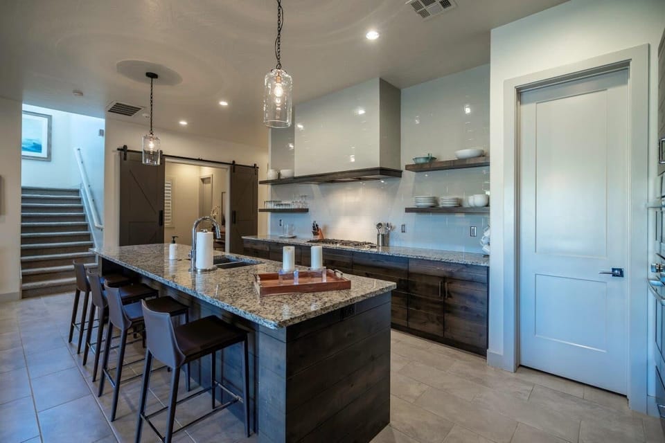 Deluxe kitchen with ample space for cooking