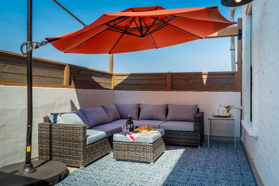 Your Private Rear Patio Space at Suite 202