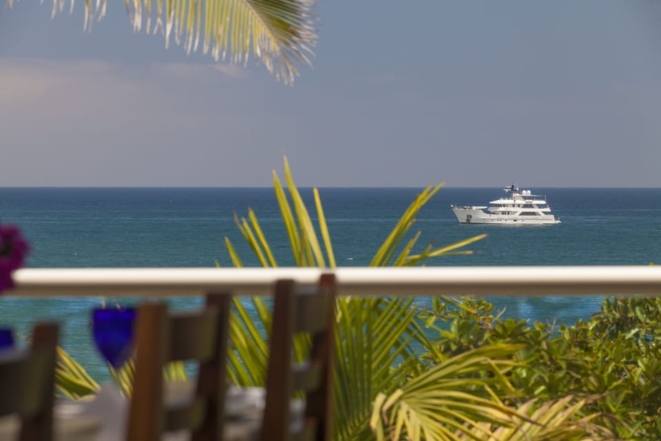 International destination... views of the yachts visiting for the day