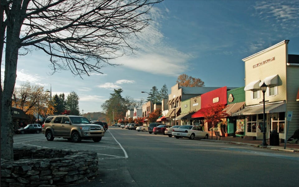 Main Street, an easy 3/10 of a mile walk from the front door.