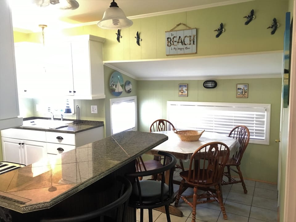 Dining table and breakfast bar