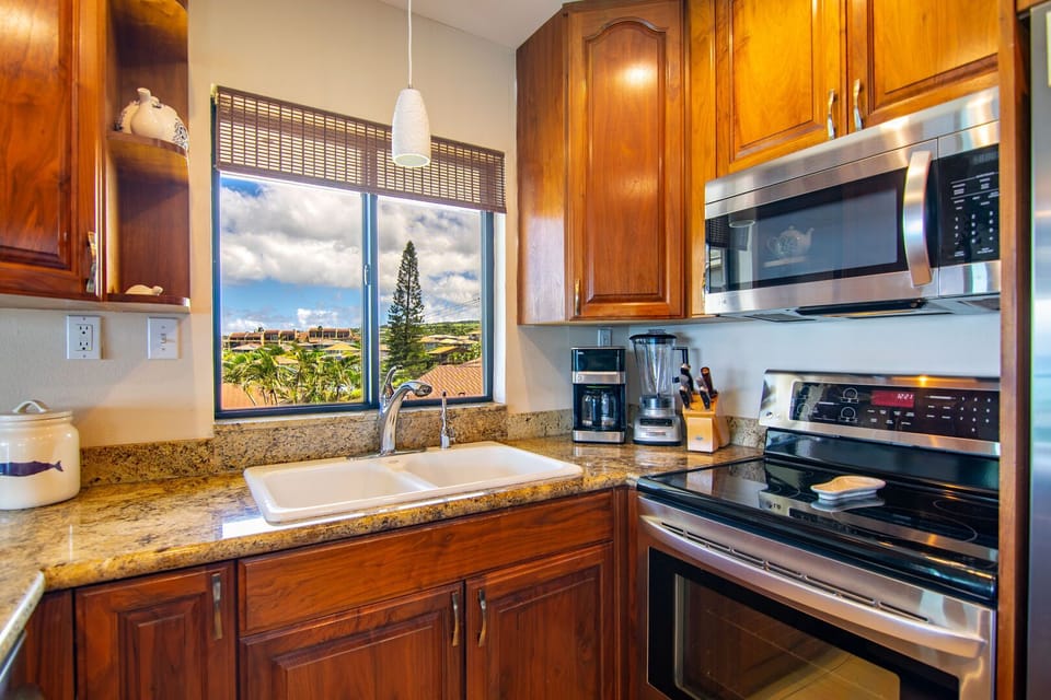 Views of Maui while washing dishes