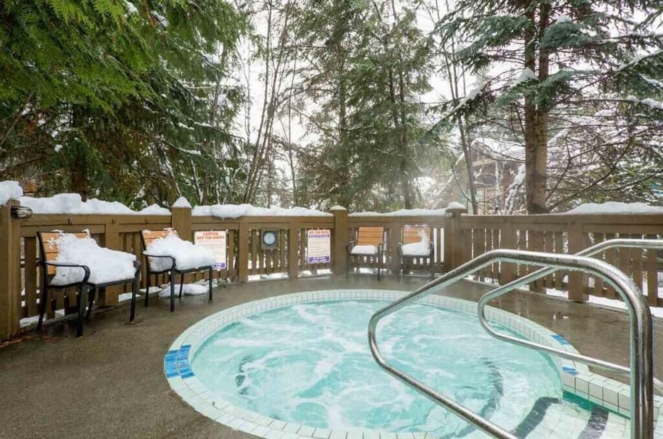 Outdoor hot tub for the Woods complex