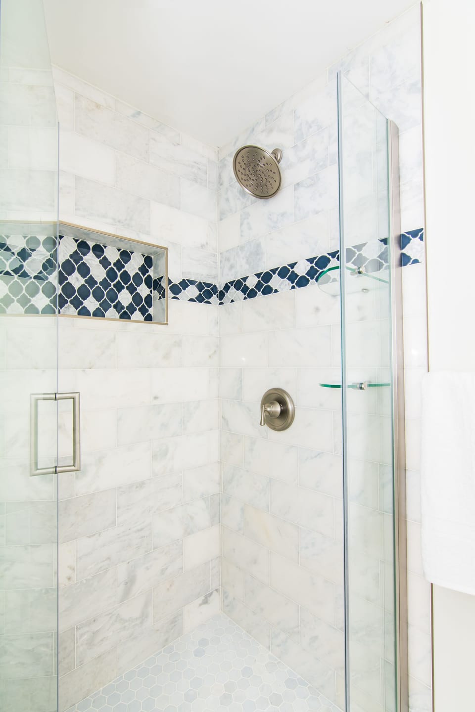 beautiful remodeled marble shower