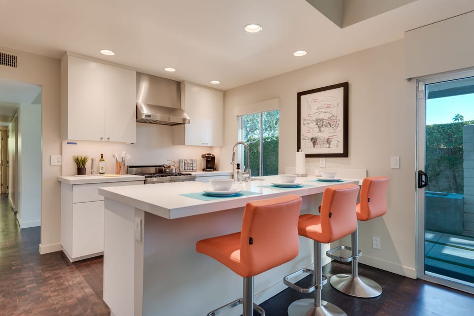 Full Kitchen Has Wine Refrigerator & Stainless Steel Appliances