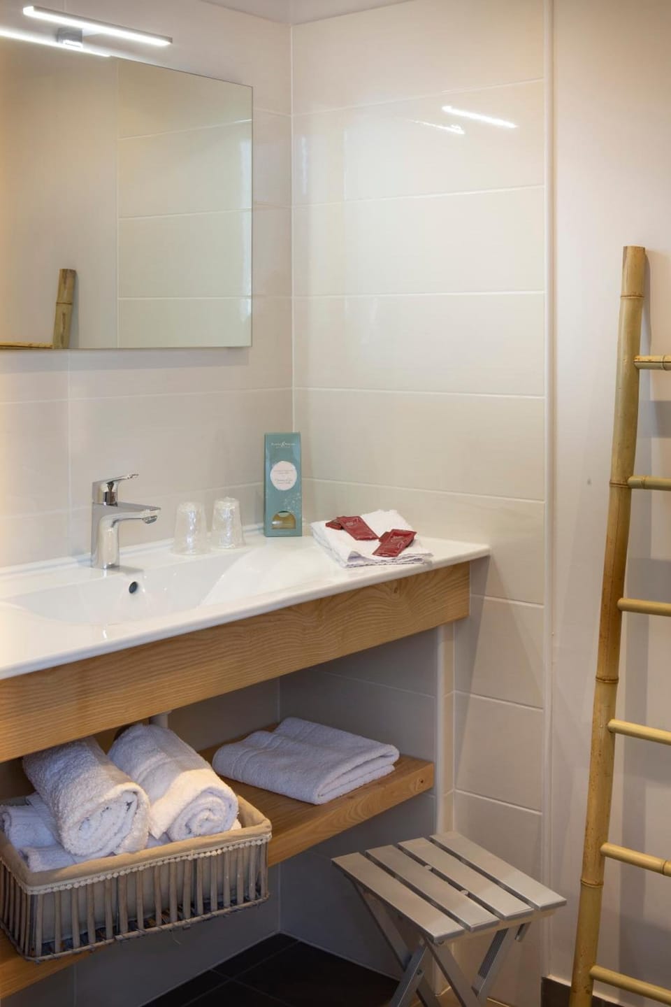 Free toiletries, hair dryer, towels