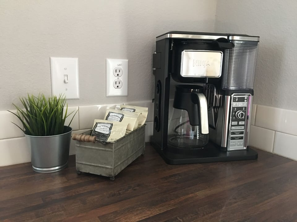 Ninja Coffee Bar with complementary Independence Coffee Co. frac packs