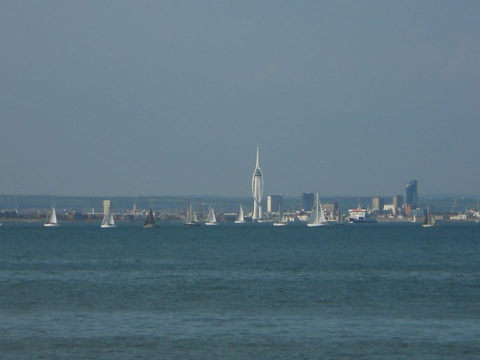 Views across to Portsmouth from Ryde - the hovercraft  gets you there in minutes