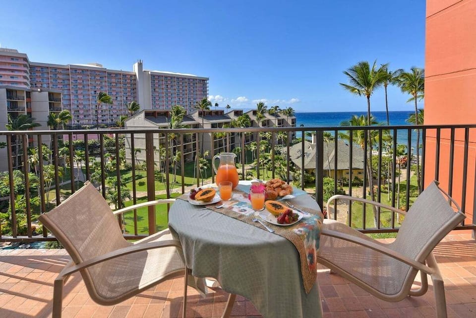 Private lanai with breathtaking views of the Resort grounds and Pacific Ocean