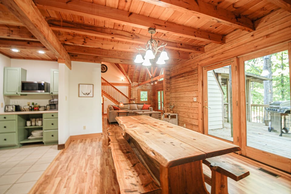 Rustic dining table to seat all your guests.