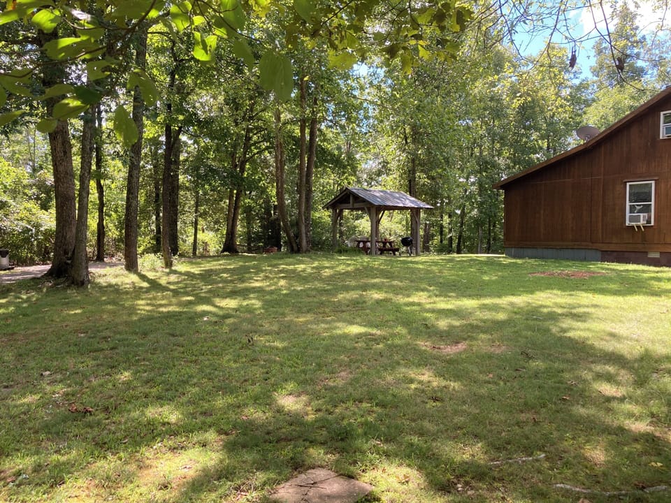 Our spacious side yard.  Throw a frisbee or maybe practice your putting!