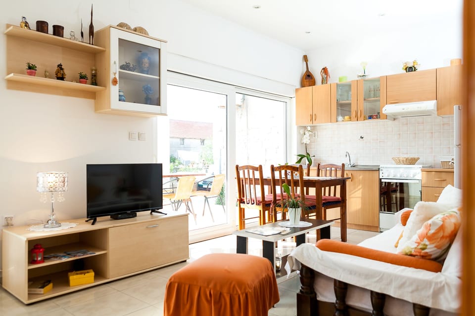 Apartment, 1 Bedroom, Terrace | Living area | Plasma TV