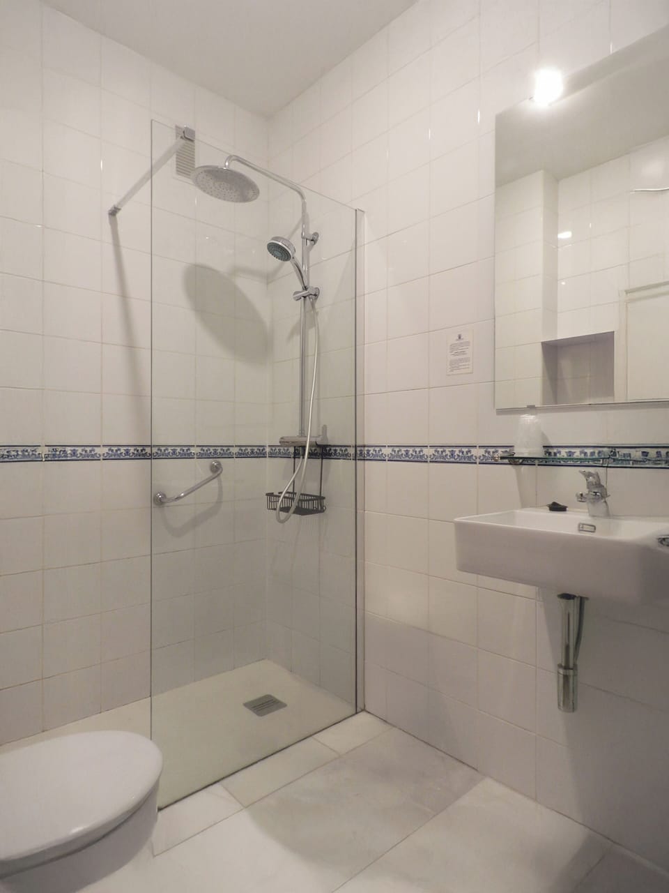 Hair dryer, bidet, towels, shampoo