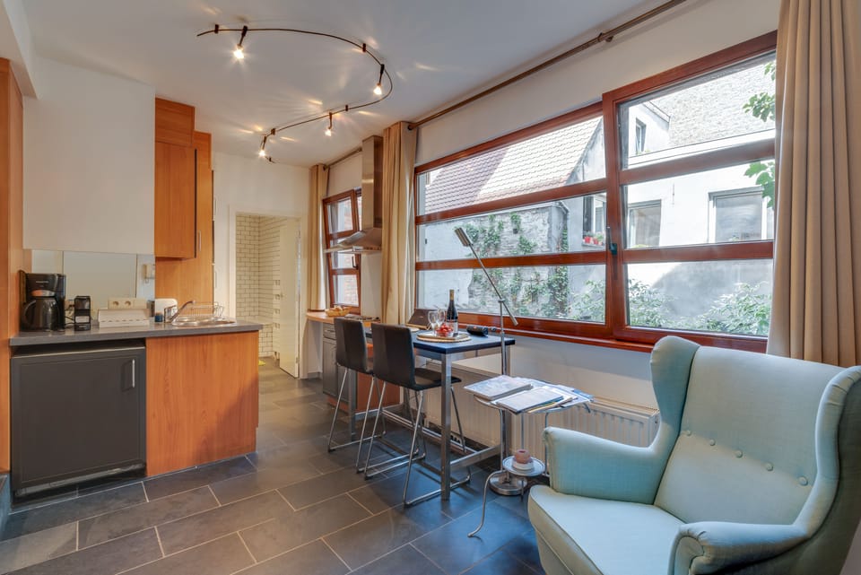 City Apartment | Private kitchen | Fridge, microwave, stovetop, dishwasher