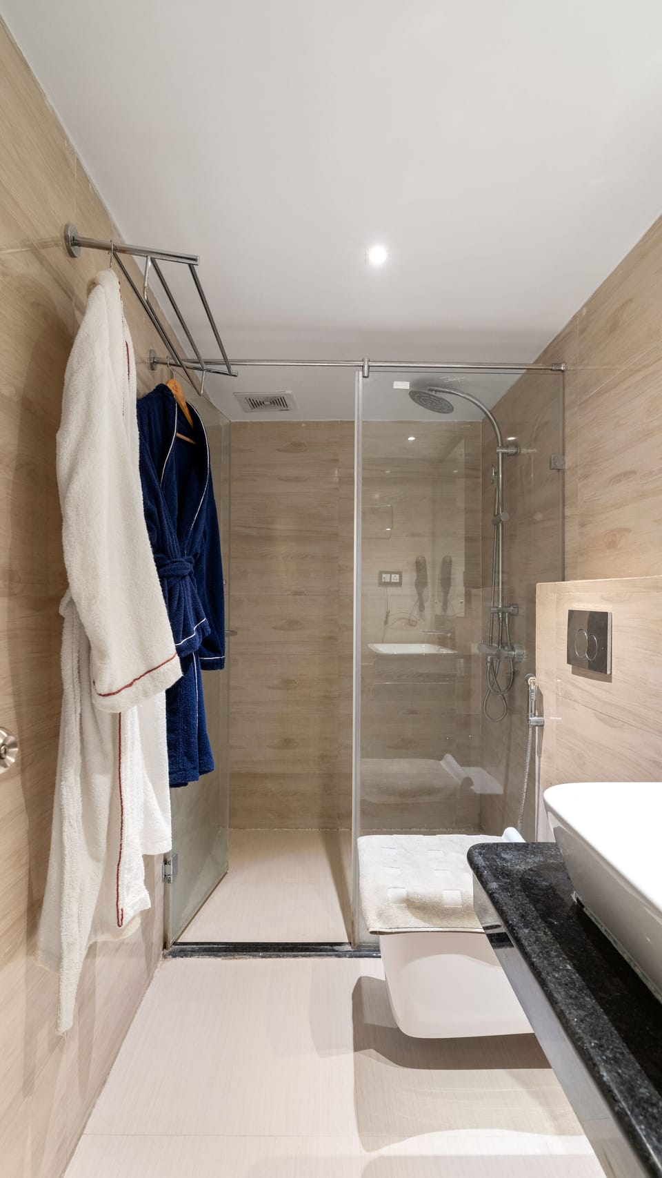 Premium Room with Balcony, 1 Bedroom, City View | Bathroom | Spring water tub, rainfall showerhead, free toiletries, hair dryer