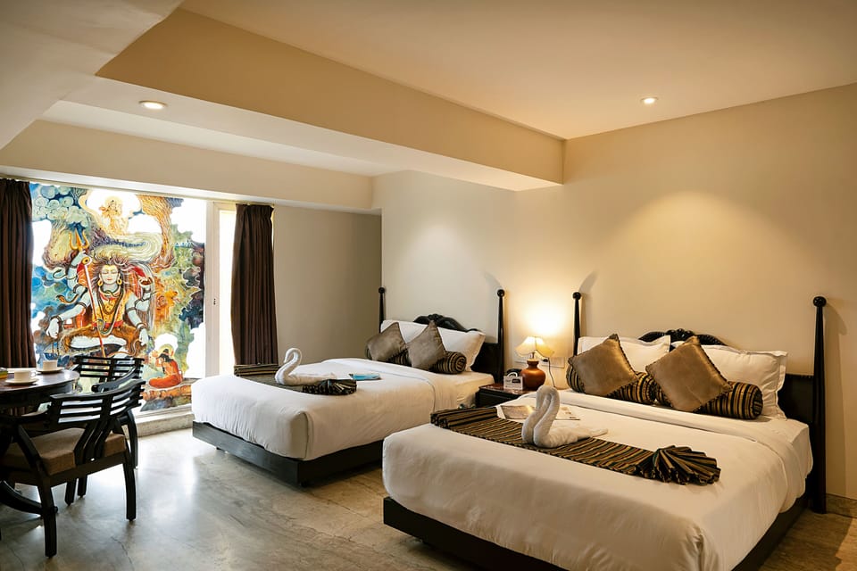 Executive Suite, 2 Queen Beds, Bathtub | Premium bedding, down comforters, in-room safe, individually decorated