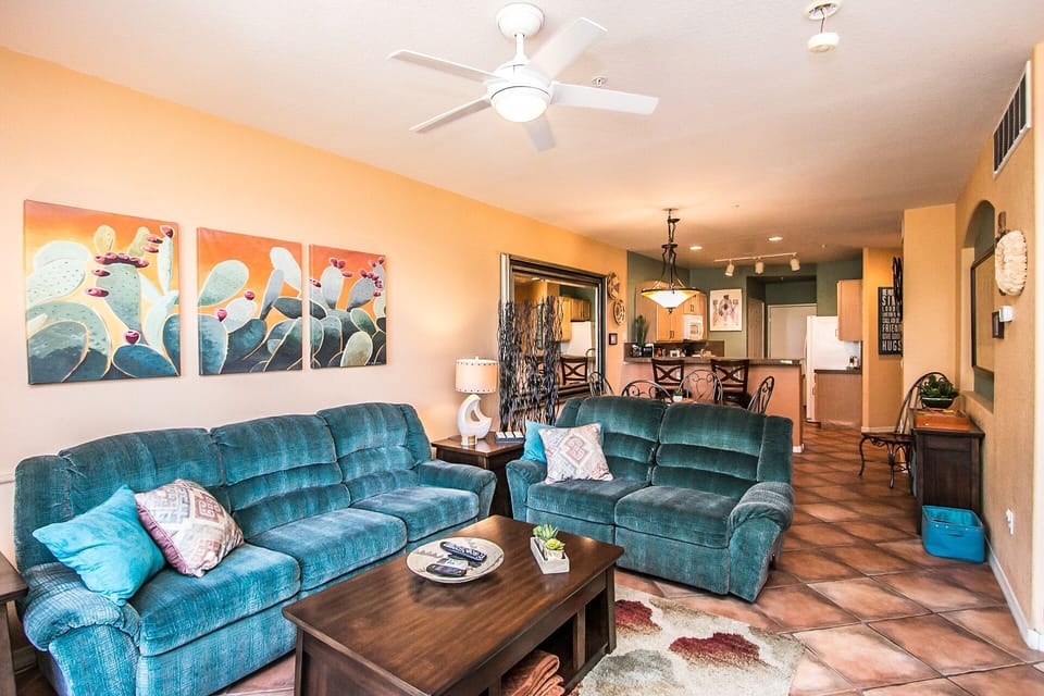 Living Room with both sofa able to recline