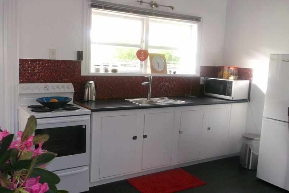 The kitchen area