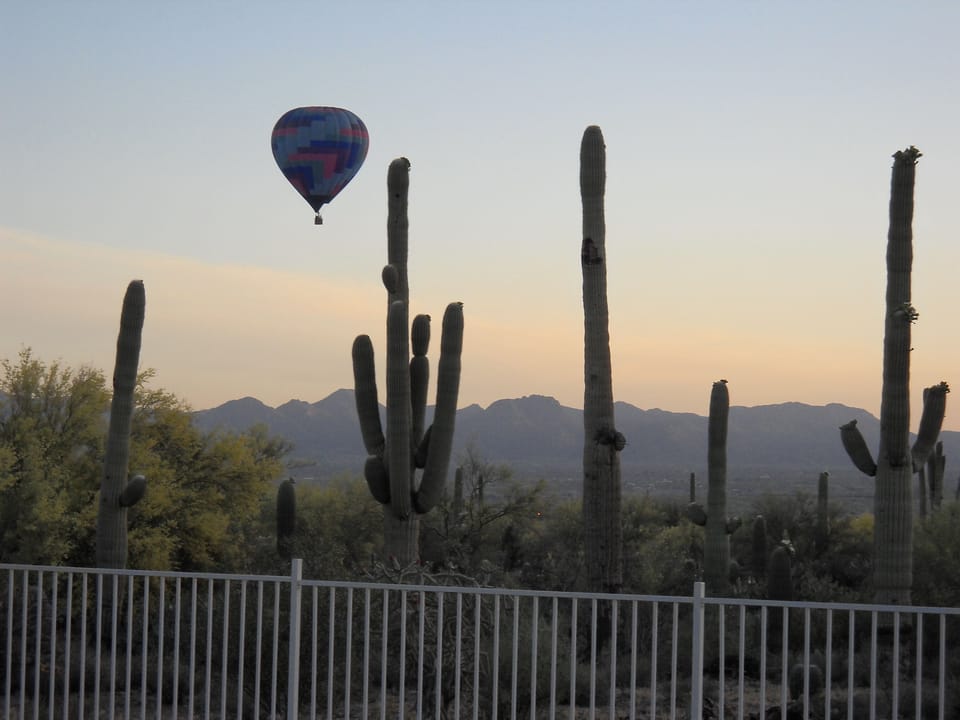 View of the Tortolita Mountains from the pool area