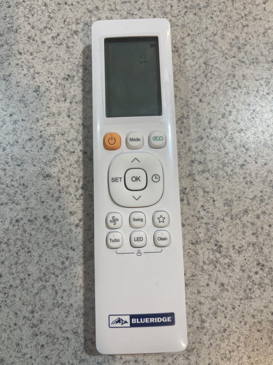 This remote controls the temperature. You can change the mode to heat or cool. 