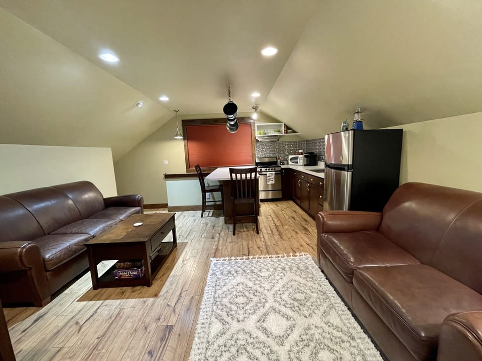 Kitchen and living room