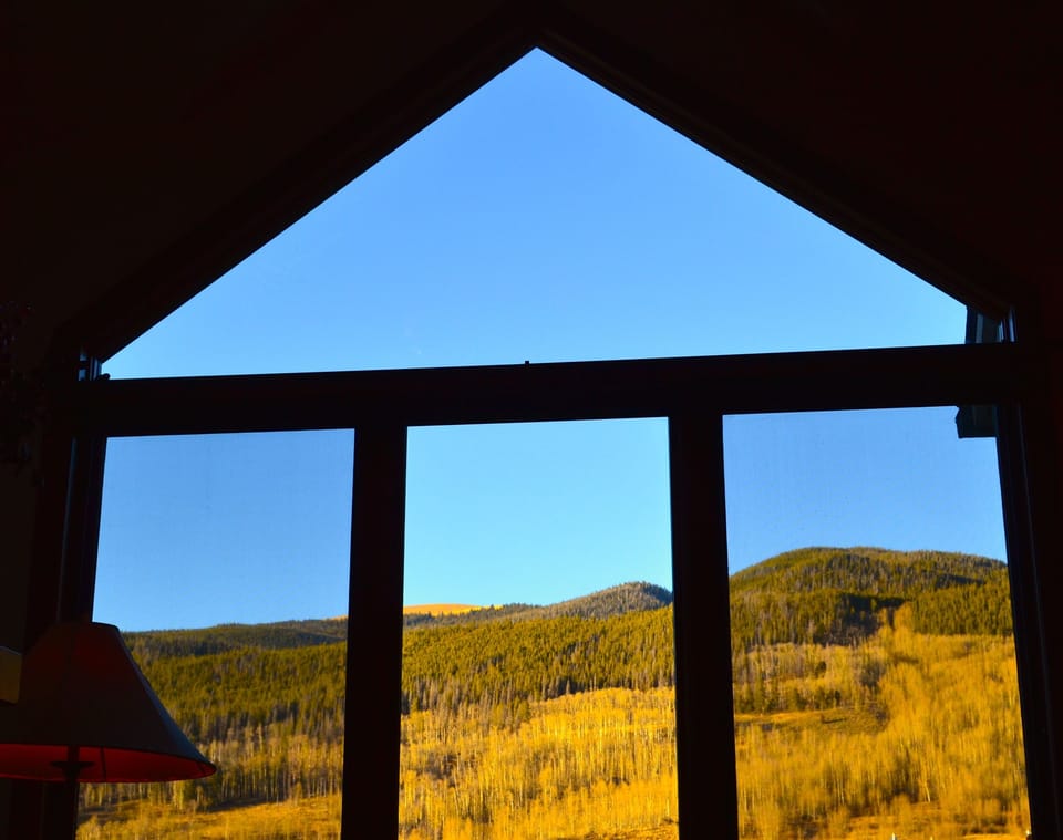 View from the main floor living room!  Wow! But we also have a SmartTV.