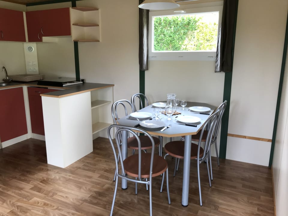 Family Chalet, 2 Bedrooms | Private kitchen | Coffee/tea maker, full-size fridge, microwave, stovetop