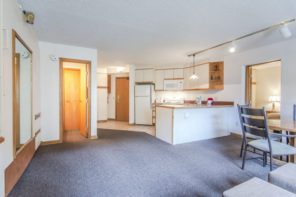 Kitchen - Large counter space, full size appliances, stocked with pans, dishes, flatware etc.