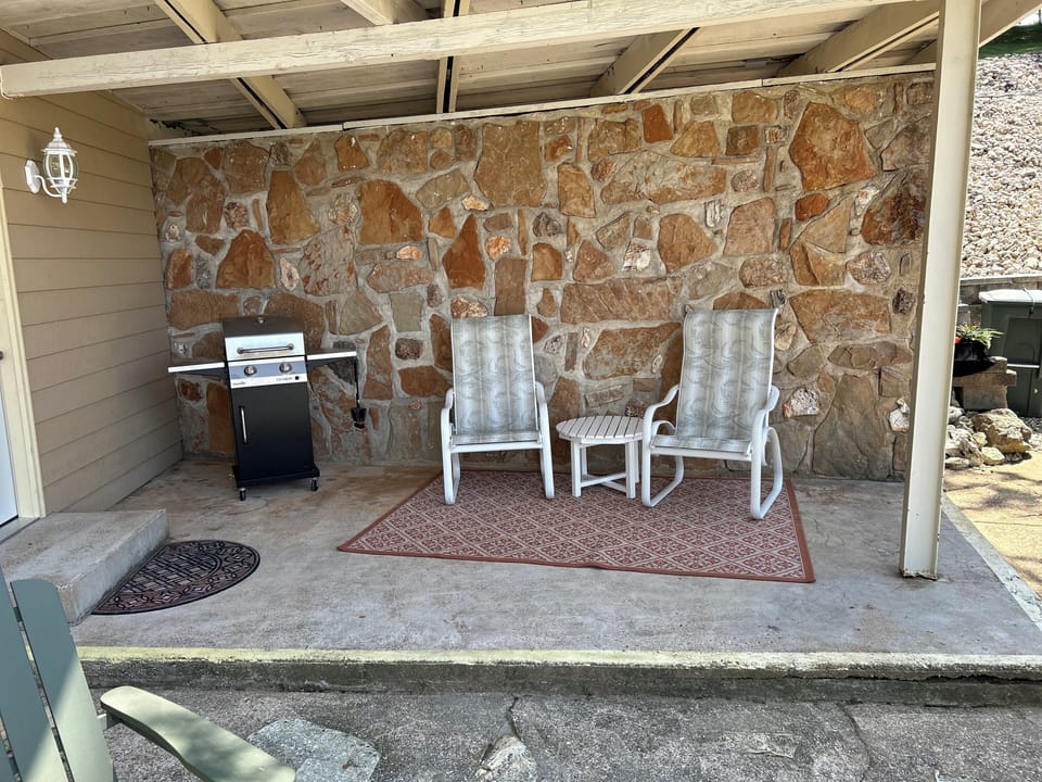The side porch and grilling area!