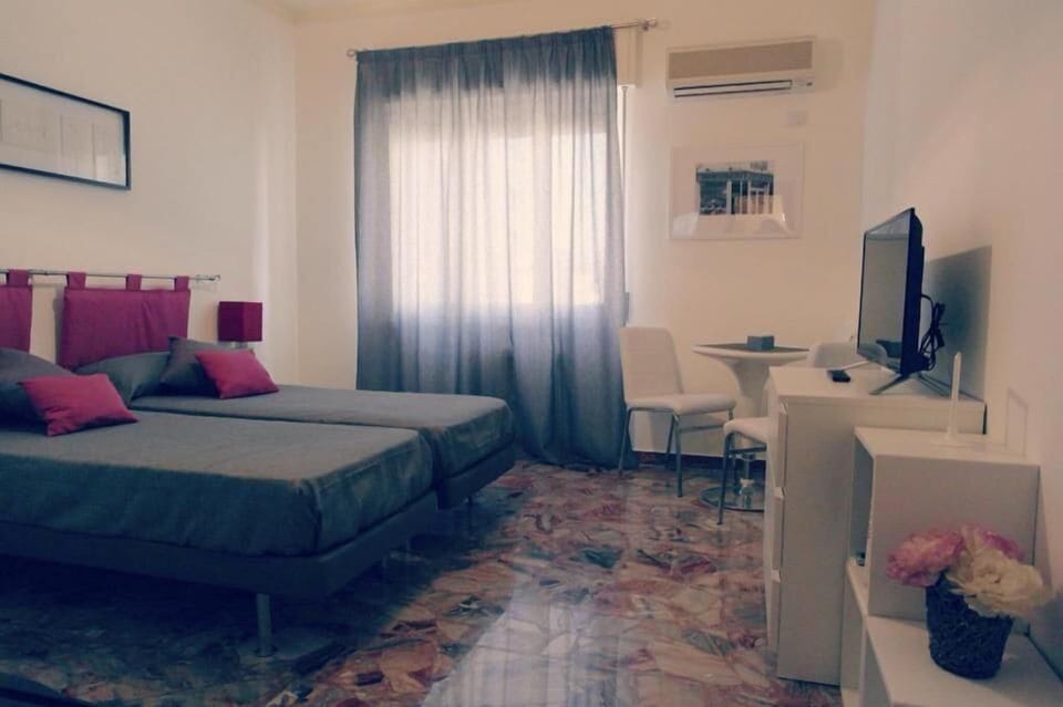 Desk, free WiFi, bed sheets