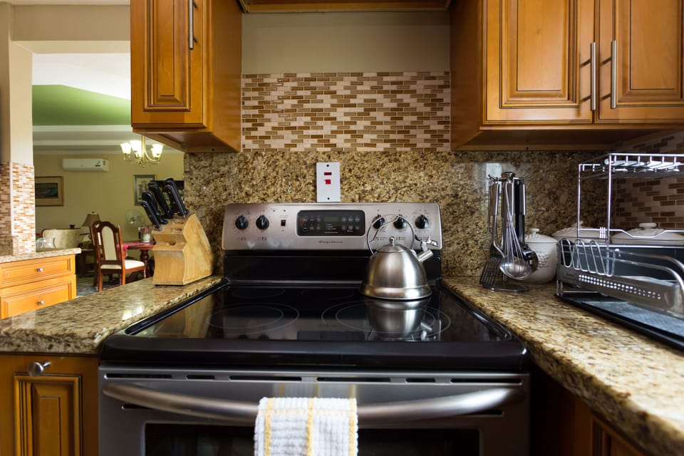 City Apartment, 2 Bedrooms | Private kitchen | Full-size fridge, microwave, oven, stovetop