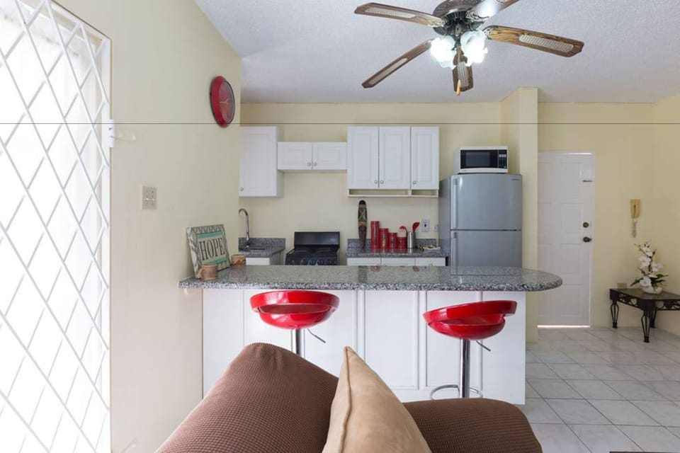 Business Apartment, 1 Bedroom | Private kitchen | Full-size fridge, microwave, oven, stovetop