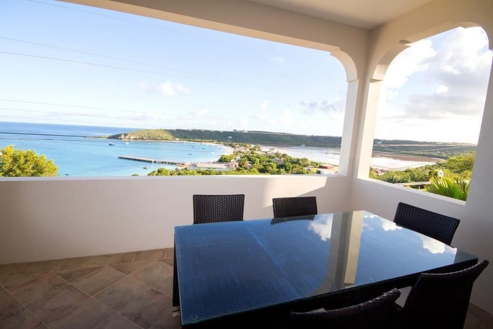 Spectacular views of the ocean and Sandy Ground Village and St. Martin behind