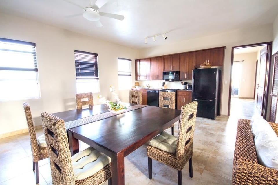 Large dining table.