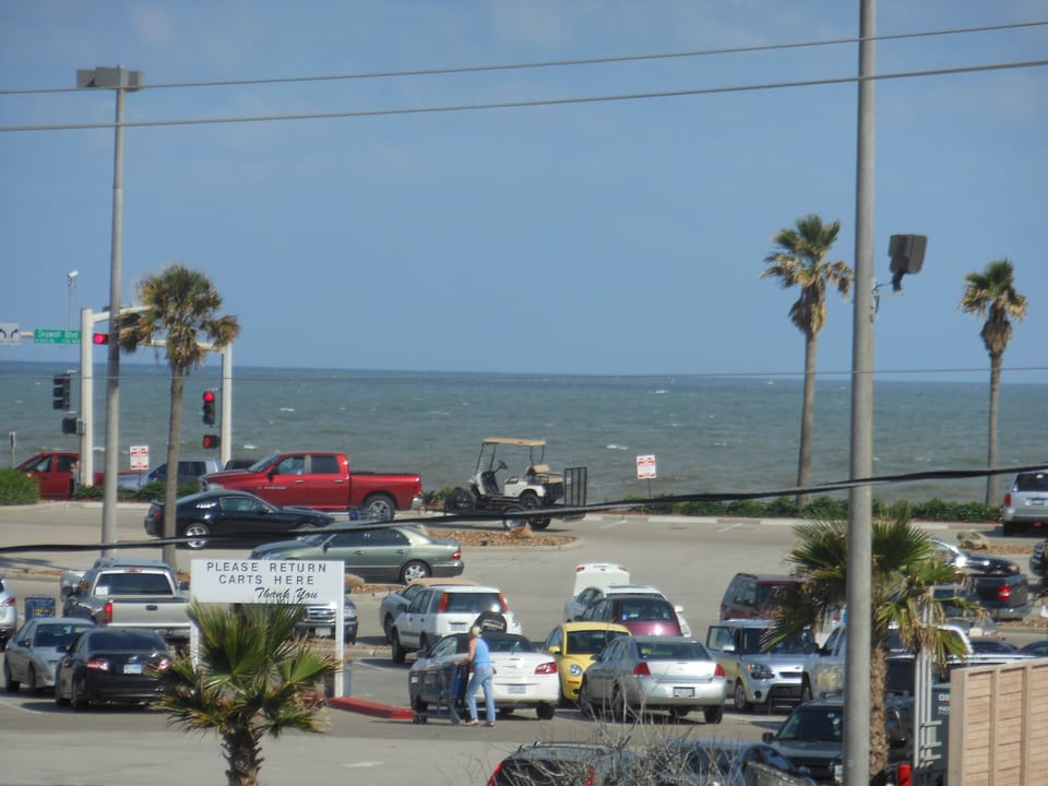 Ocean view from top balcony of house