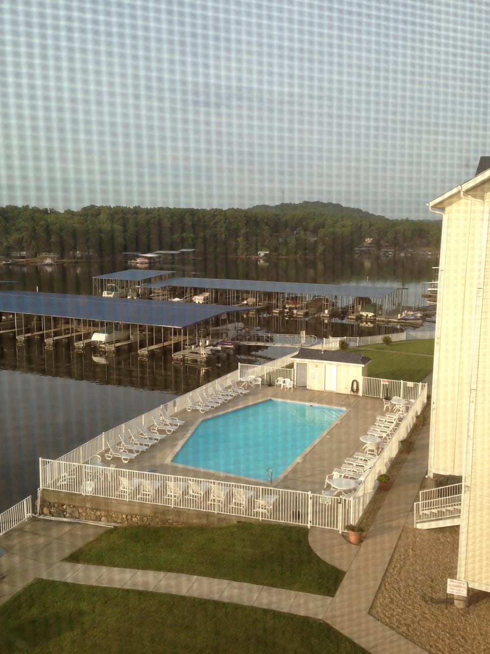 Pool view from porch