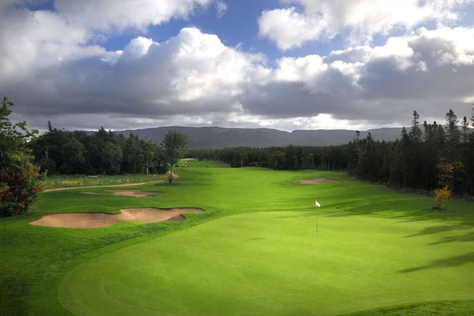 Enjoy a round of golf at Le Portage Golf 18-hole course in nearby Cheticamp