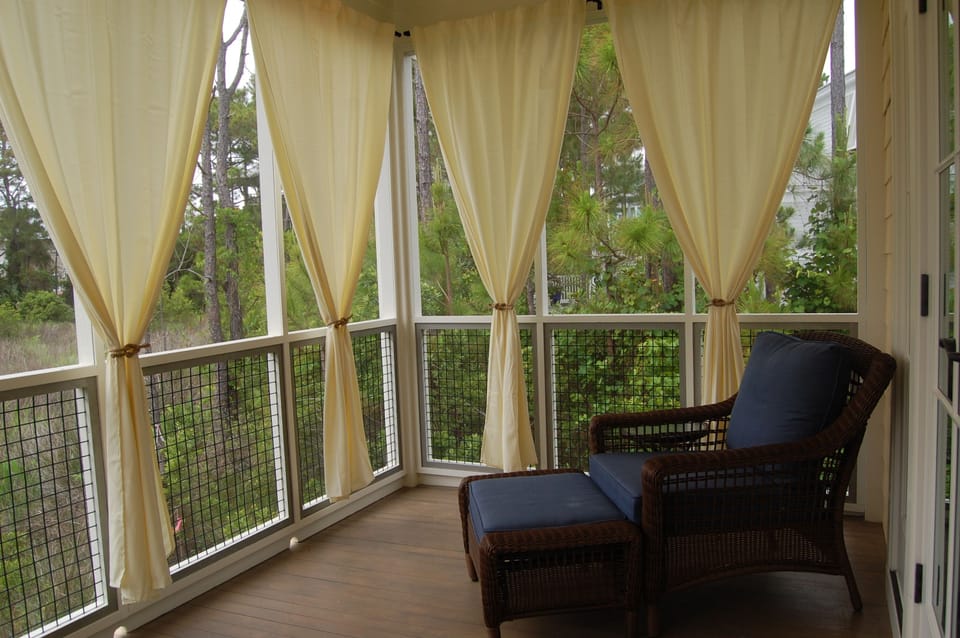 Screened porch off master bedroom