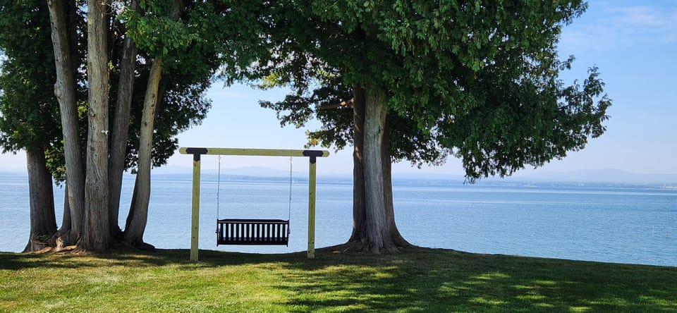 Swing overlooking lake Champlain 