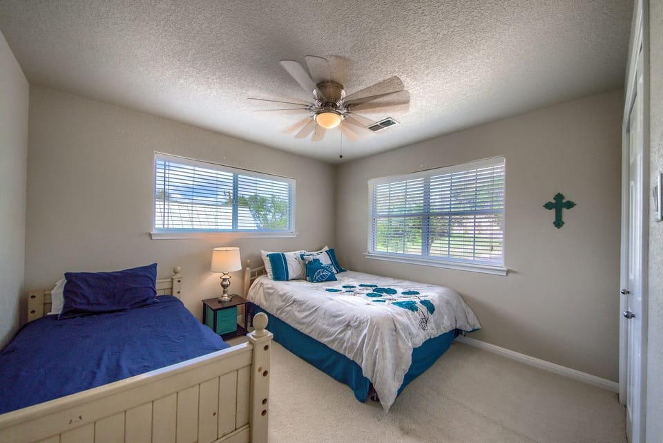 guest bedroom upstairs at the main house.