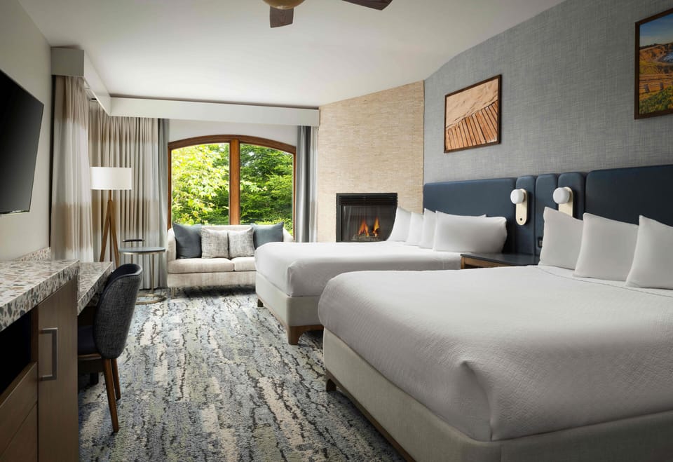 Deluxe Room, 2 Queen Beds | Premium bedding, iron/ironing board, cribs (free), rollaway beds (free)