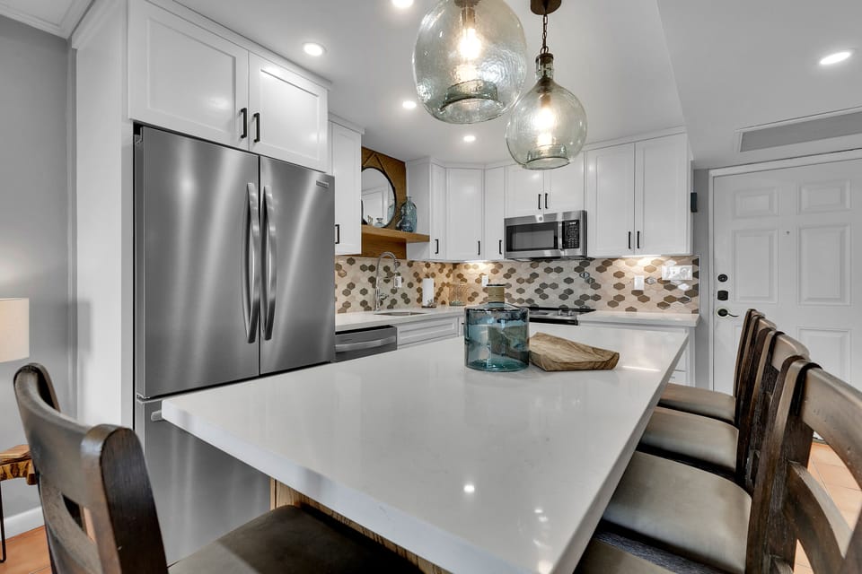 Newly decorated kitchen with all the pleasures of home