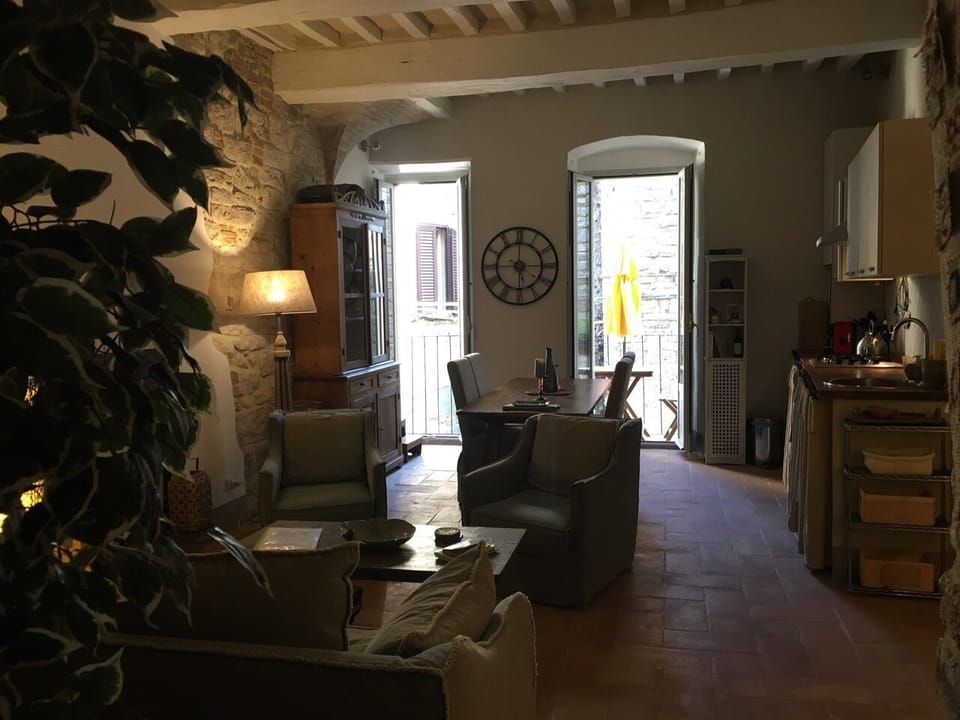 Two double French doors leading on to balcony